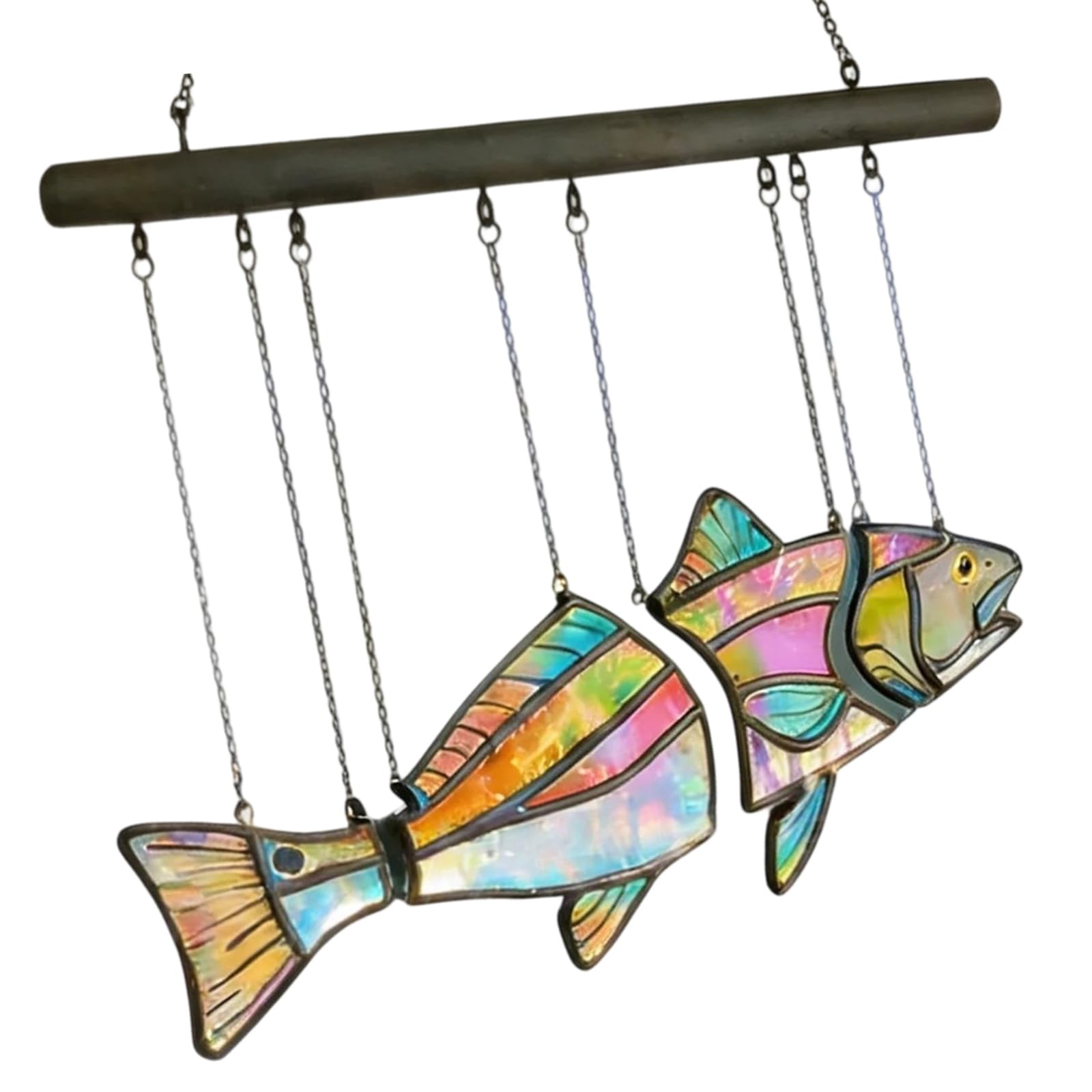 カラフルな魚サンキャッチャー ステンドグラス窓吊り下げ飾り、鳥サンキャッチャー装飾用ギフト吊り下げ｜グロースショップ