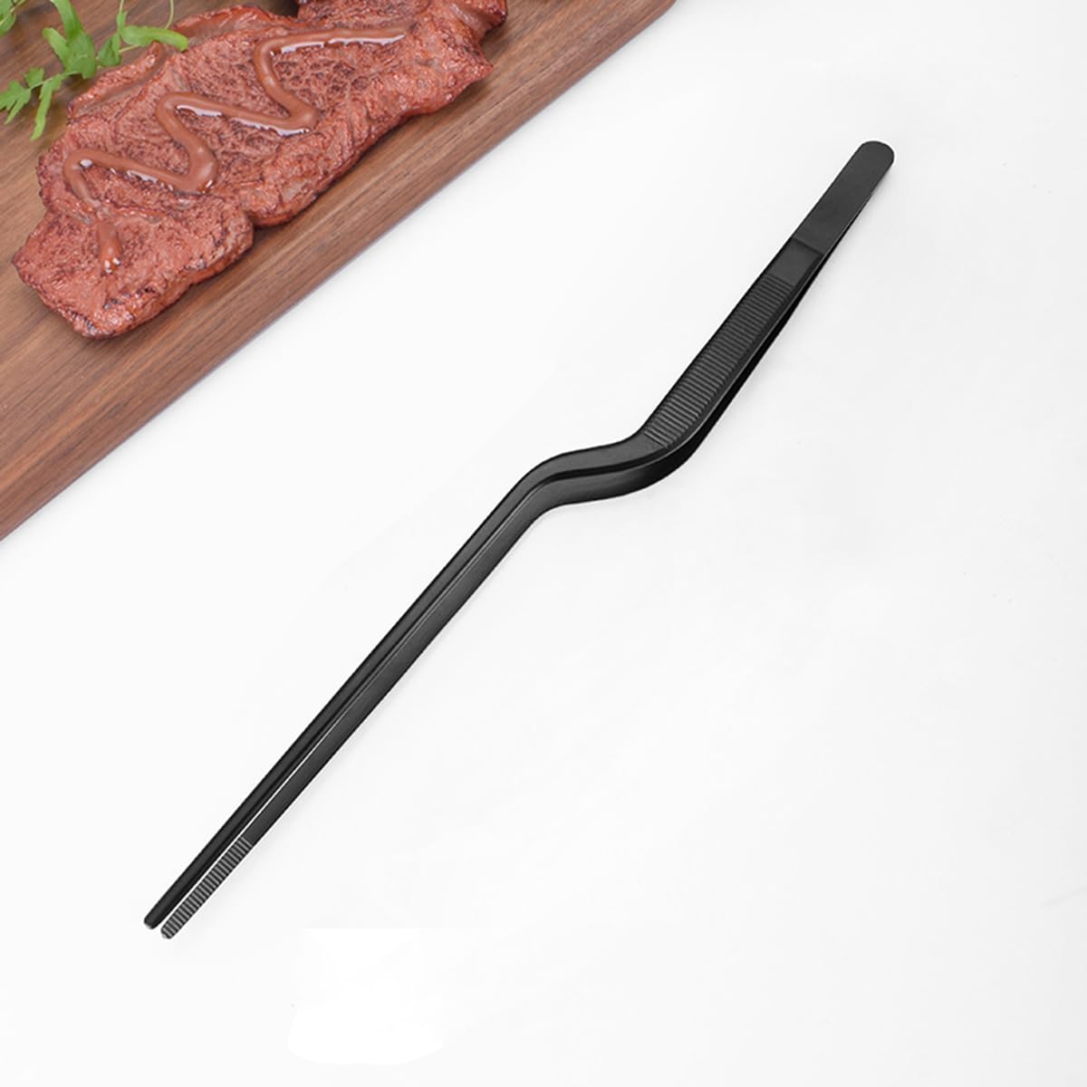 ピンセット 料理用 調理道具 8インチ 盛付け キッチンピンセット ステンレススチール オフセットピンセットトング ガーデニング装飾用 多機能 便利 持ち運びが簡単｜グロースショップ