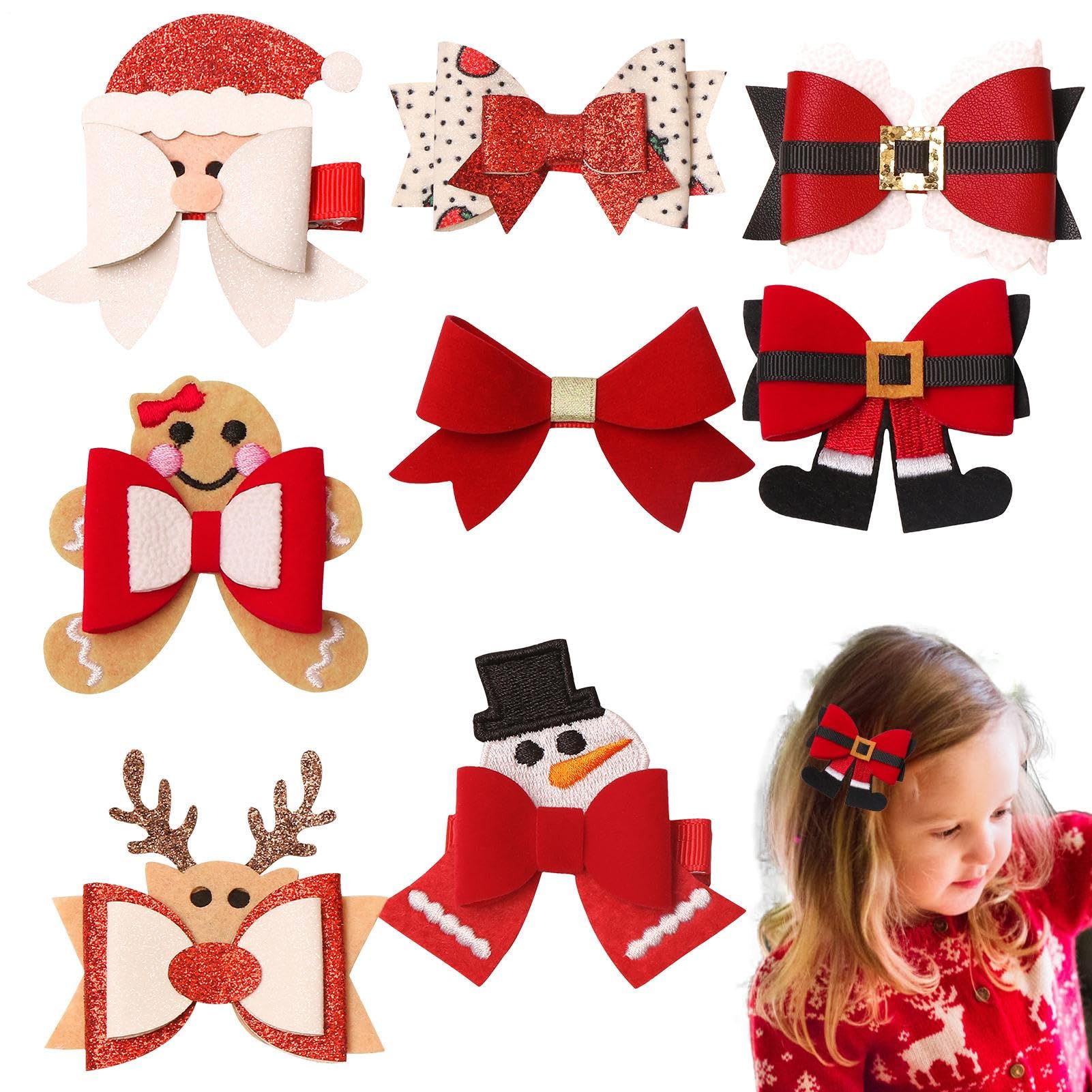 クリスマス ヘア アクセサリー - フェスティブ クリエイティブ ヘアピン セット,クリスマスヘアアクセサリー,旅行、仕事、ビーチ、パーティー、食事、学校、通勤、アウトドア、家庭、男性、女性向け|グロースショップ