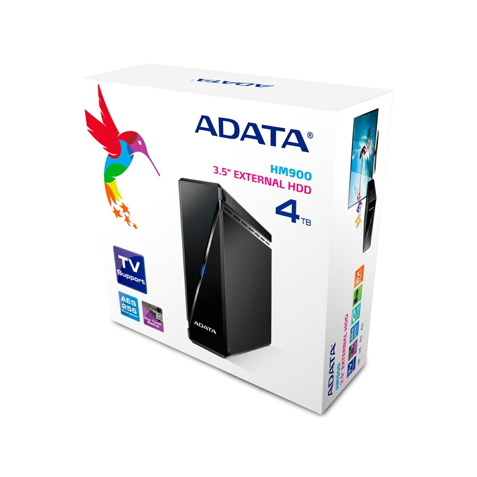 ADATA 外付ハードディスク HM900 4TB AHM900-4TU3-CUSBK｜Growth store 15,914円