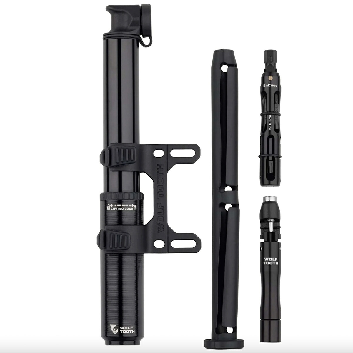 Wolftooth EnCase Pump 85cc with Hex Bit Wrench ＆ Chain + Tire Plug Multi-Tool ウルフトゥース ハンドポンプ マルチツール｜クロモリ自転車専門店グランピー