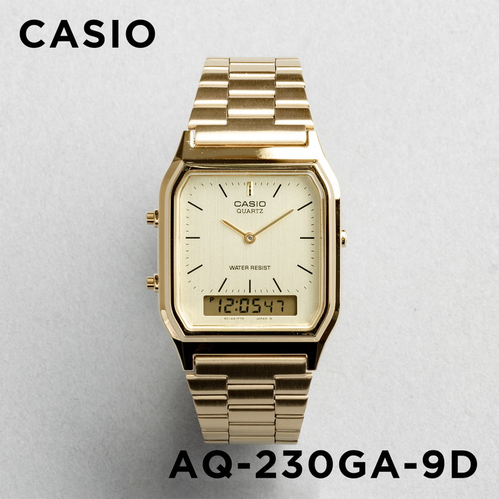 楽天市場】【10年保証】【日本未発売】CASIO STANDARD カシオ スタンダード AQ-230GG-9A 腕時計 時計 ブランド メンズ  キッズ 子供 男の子 チープカシオ チプカシ アナデジ 日付 ゴールド 金 ブラック 黒 海外モデル メタル ギフト プレゼント : つきのとけいてん