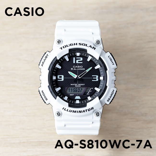 楽天市場】【10年保証】CASIO STANDARD カシオ スタンダード AQ-S810W-1A2 腕時計 時計 ブランド メンズ レディース  キッズ 子供 男の子 女の子 チープカシオ チプカシ アナデジ 日付 カレンダー ソーラー 防水 ブラック 黒 オールブラック ギフト プレゼント :  つきの ...