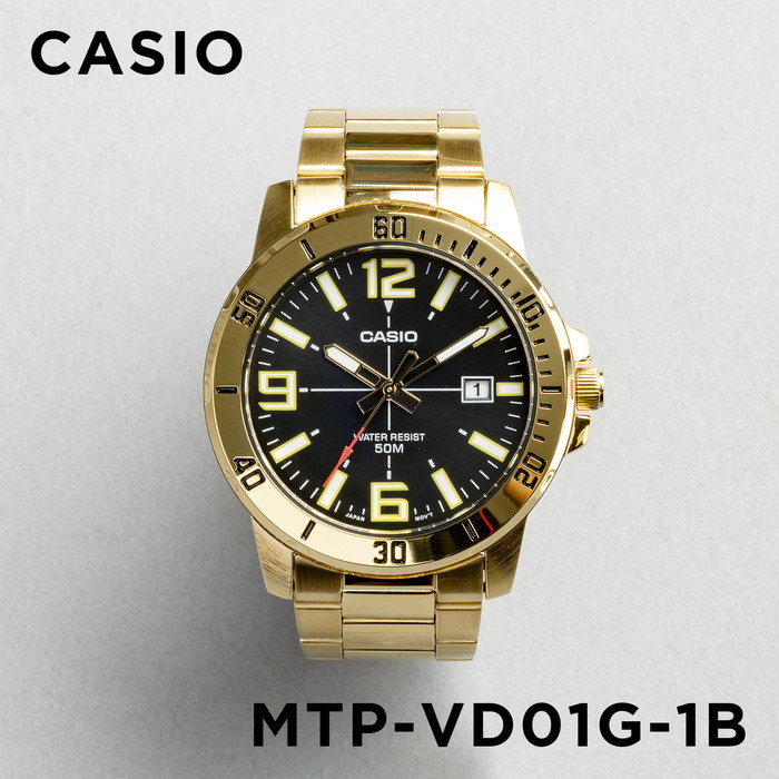 【楽天市場】【10年保証】【日本未発売】CASIO STANDARD カシオ スタンダード MTP-VD01D-1E2 腕時計 時計 ブランド メンズ  キッズ 子供 男の子 チープカシオ チプカシ アナログ 日付 カレンダー ブラック 黒 シルバー 海外モデル ギフト プレゼント ...