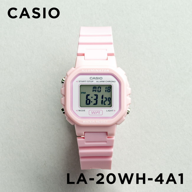 楽天市場 10年保証 Casio カシオ スタンダード La wh 4a1 腕時計 時計 ブランド レディース キッズ 子供 女の子 チープカシオ チプカシ デジタル 日付 カレンダー ピンク ホワイト 白 ギフト プレゼント つきのとけいてん