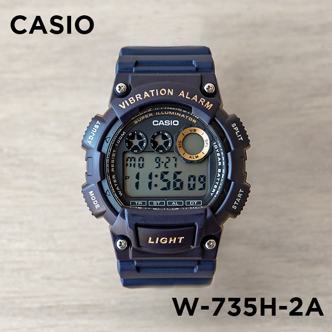 楽天市場】【10年保証】CASIO STANDARD カシオ スタンダード W-735H-1A