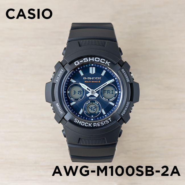 CASIO G-SHOCK AWG-M100SB-2AJF 電波ソーラー G-SHOCK BASIC gショック 時刻合わせ 電波 g-shock 電波ソーラー