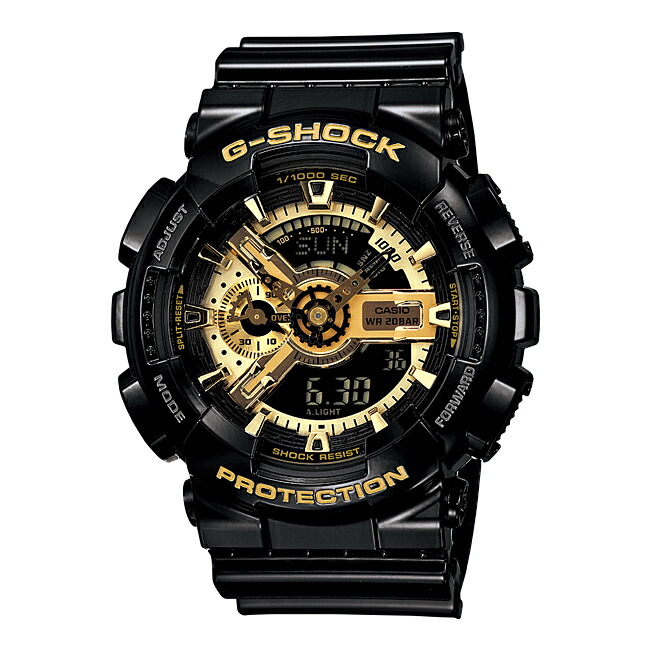 楽天市場 Casio G Shock カシオ Gショック Ga 110gb 1ajf 腕時計 時計 ブランド メンズ キッズ 子供 男の子 アナデジ 防水 ブラック 黒 ゴールド 金 ギフト プレゼント つきのとけいてん