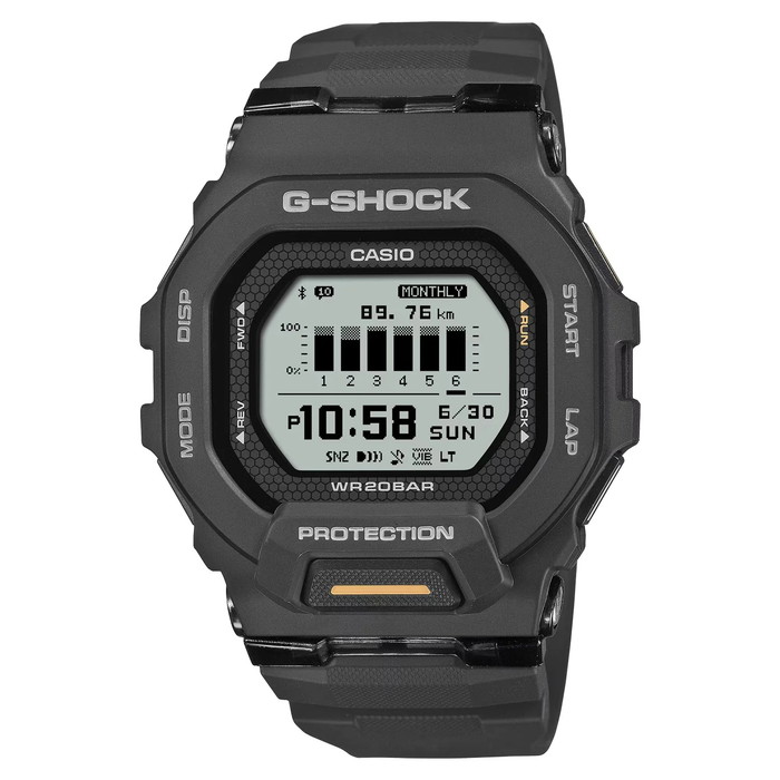 【10年保証】CASIO G-SHOCK G-SQUAD カシオ Gショック GスクワッドGBD-200-1A1 腕時計 時計 ブランド メンズ キッズ 子供 男の子 デジタル スマホ連携 アプリ 計測 測定 GPS 日付 防水 ブラック 黒 ギフト プレゼント｜つきのとけいてん