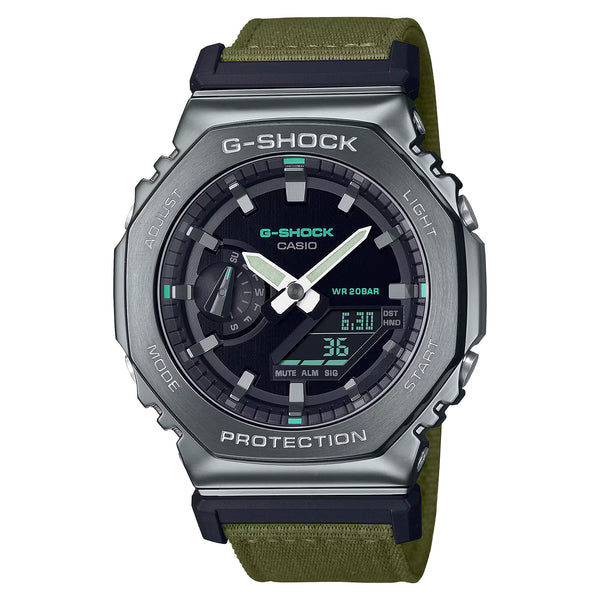 【楽天市場】【10年保証】CASIO G-SHOCK カシオ Gショック GM-2100CB-1A 腕時計 時計 ブランド メンズ キッズ 子供  男の子 アナデジ 日付 カレンダー 防水 ブラック 黒 ナイロンベルト カシオーク ギフト プレゼント : つきのとけいてん