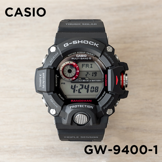 楽天市場 10年保証 Casio G Shock カシオ Gショック レンジマン Gw 9400 1 腕時計 時計 ブランド メンズ キッズ 子供 男の子 デジタル 電波 ソーラー ソーラー電波 日付 カレンダー 防水 ブラック 黒 ギフト プレゼント つきのとけいてん