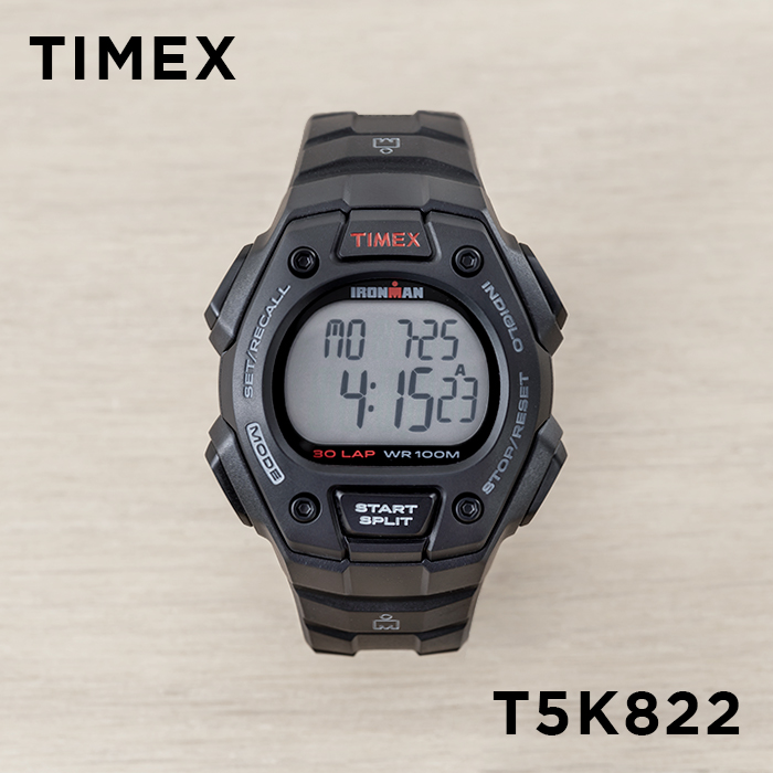 楽天市場】【10%OFF】【日本未発売】TIMEX IRONMAN CLASSIC 30 41MM MENS タイメックス アイアンマン  クラシック30 T5K821 腕時計 時計 ブランド メンズ ランニングウォッチ デジタル グレー ブラック 黒 海外モデル ギフト プレゼント :  つきのとけいてん