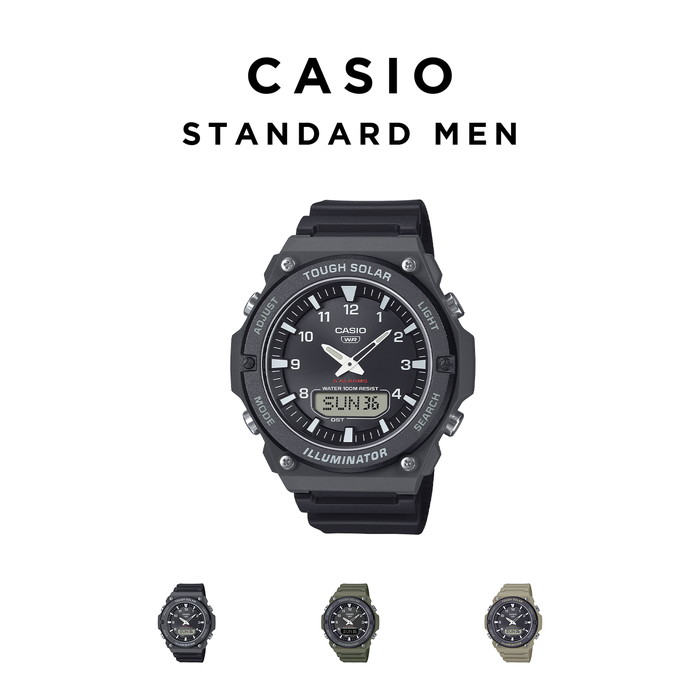 【10年保証】【日本未発売】CASIO STANDARD MEN カシオ スタンダード AQ-S820W 腕時計 時計 ブランド メンズ レディース キッズ 子供 男の子 女の子 チープカシオ チプカシ アナデジ 薄型 軽量 ソーラー 日付 カレンダー 防水 海外モデル ギフト プレゼント