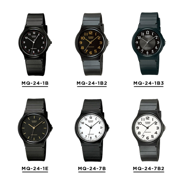 【10年保証】【日本未発売】CASIO STANDARD MEN カシオ スタンダード MQ-24 腕時計 時計 ブランド メンズ レディース キッズ 子供 男の子 女の子 チープカシオ チプカシ アナログ ブラック 黒 ホワイト 白 銀 金 薄型 軽量 軽い 海外モデル ギフト プレゼント