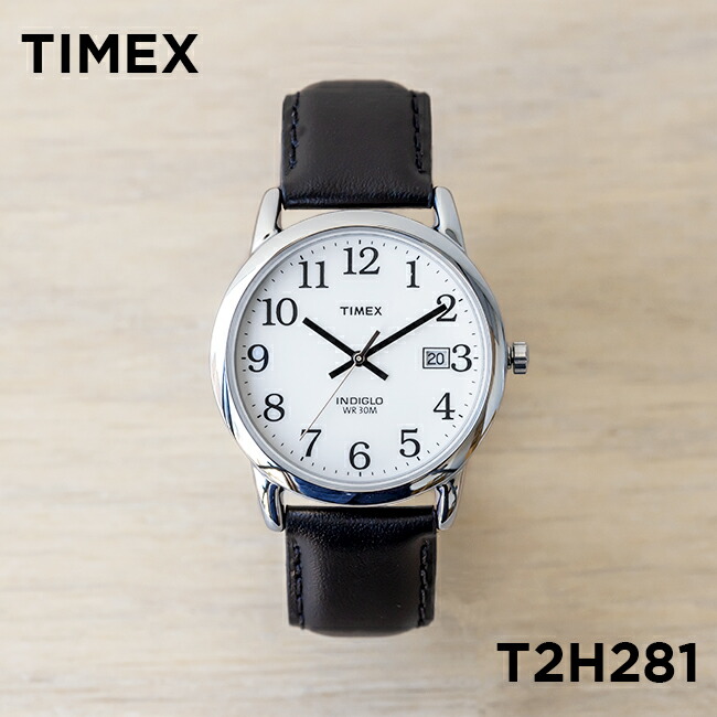 楽天市場 日本未発売 Timex Easy Reader タイメックス イージーリーダー 35mm T2h281 腕時計 時計 ブランド メンズ レディース アナログ シルバー ホワイト 白 レザー 革ベルト 海外モデル ギフト プレゼント つきのとけいてん