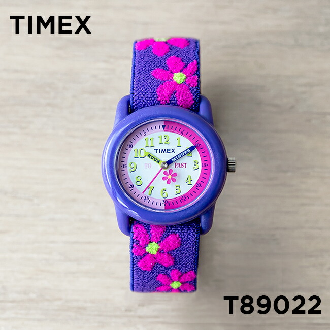 楽天市場 Timex タイメックス キッズ アナログ 29mm T022 腕時計 子供 女の子 アナログ パープル 紫 ピンク フラワー 花 つきのとけいてん