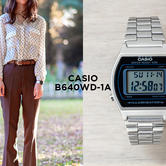 楽天市場 10年保証 日本未発売 Casio カシオ スタンダード B640wd 1a 腕時計 時計 ブランド メンズ レディース キッズ 子供 男の子 女の子 チープカシオ チプカシ デジタル 日付 カレンダー シルバー ブラック 黒 海外モデル ギフト プレゼント つきのとけいてん