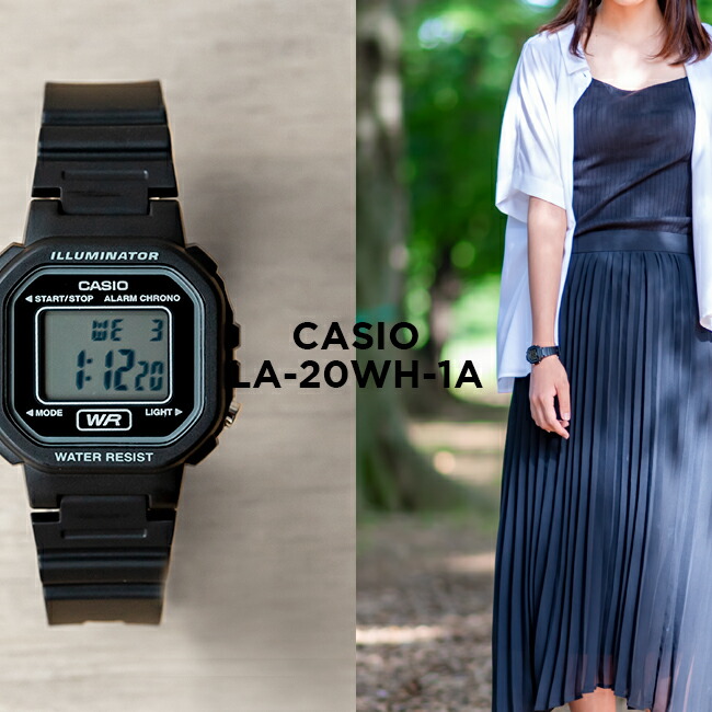 楽天市場 10年保証 日本未発売 Casio Standard カシオ スタンダード La wh 1a 腕時計 時計 ブランド レディース キッズ 子供 女の子 チープカシオ チプカシ デジタル 日付 カレンダー ブラック 黒 海外モデル ギフト プレゼント つきのとけいてん