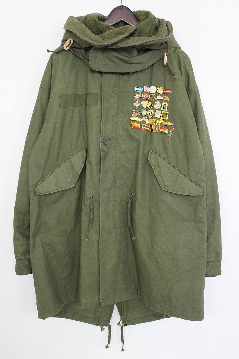 楽天市場 レディメイド Readymade Fishtail Parka ピンバッジ装飾ヴィンテージコットンモッズコート 1 カーキ Gz11 メンズ 中古 81 Rinkan B Rinkan