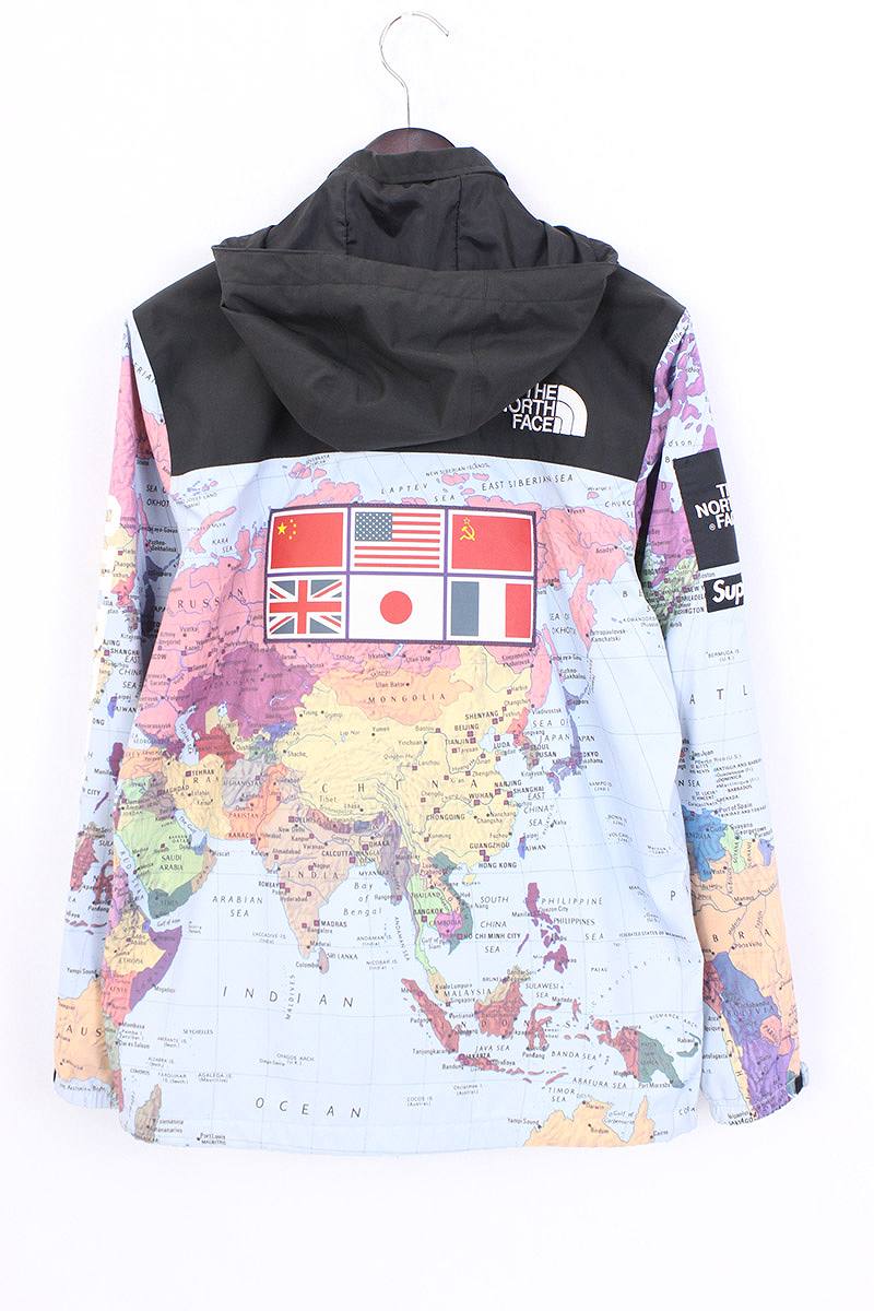 supreme x tnf flags map
