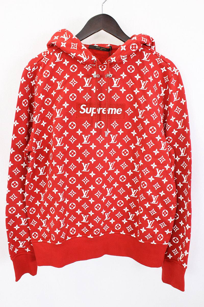 supreme x lv box logo hooded sweatshirt