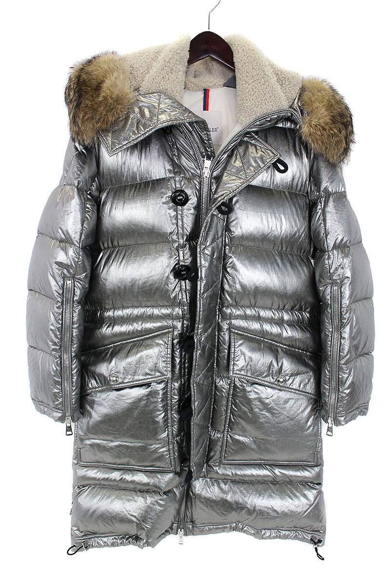 silver moncler coat