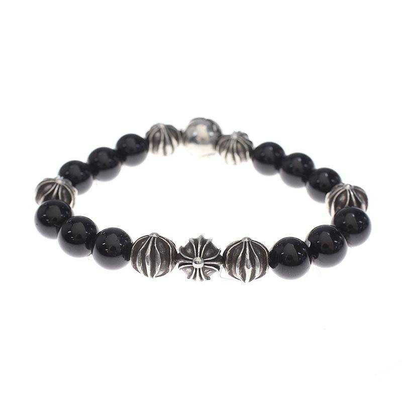 Rinkan Chromic Hertz Chrome Hearts Bead8 10mm Black Beads Bracelet 10mm Bead Beads Breath Bead8 Black Bracelet