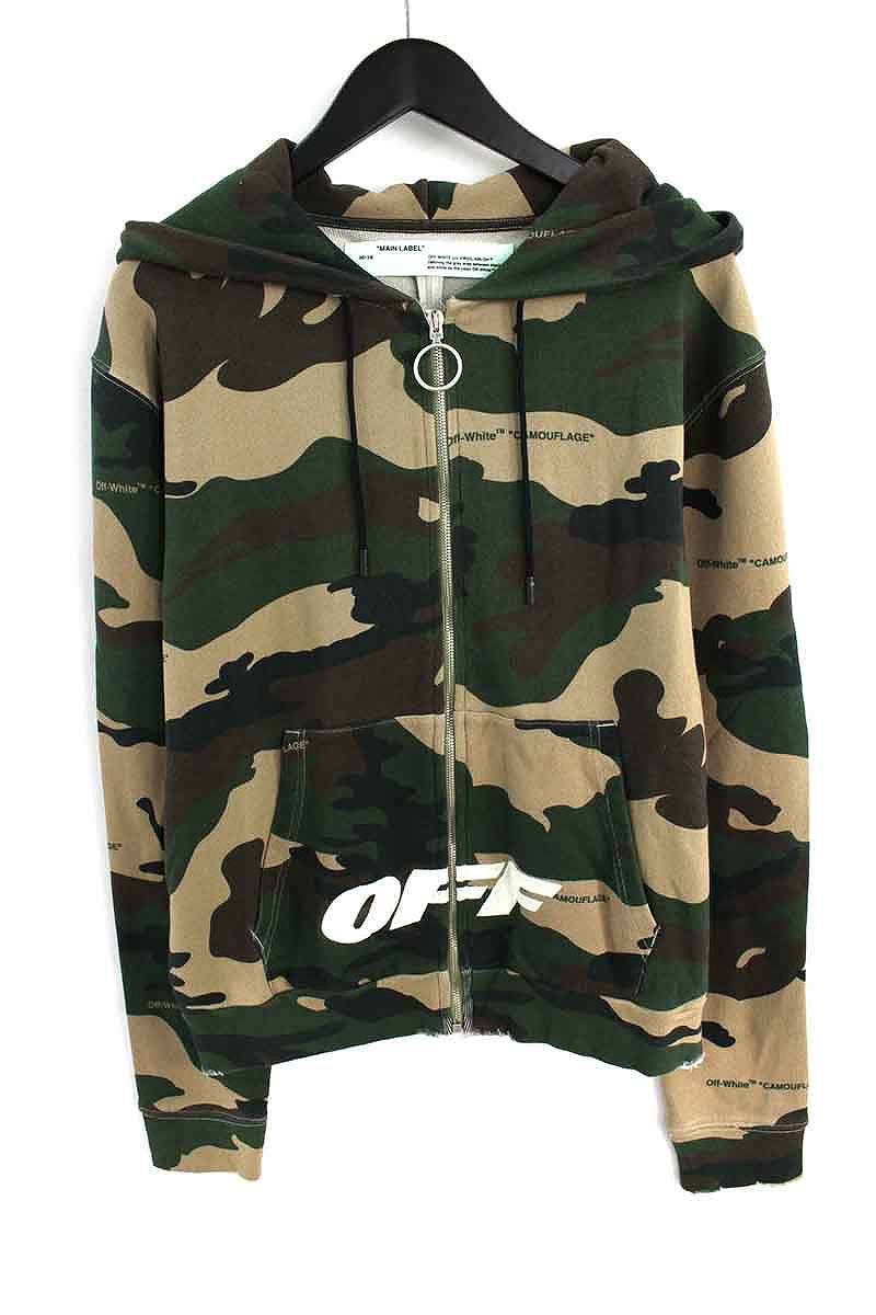 off white camo zip hoodie