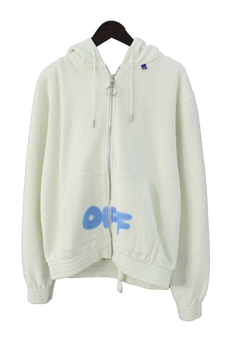 off white blurred hoodie