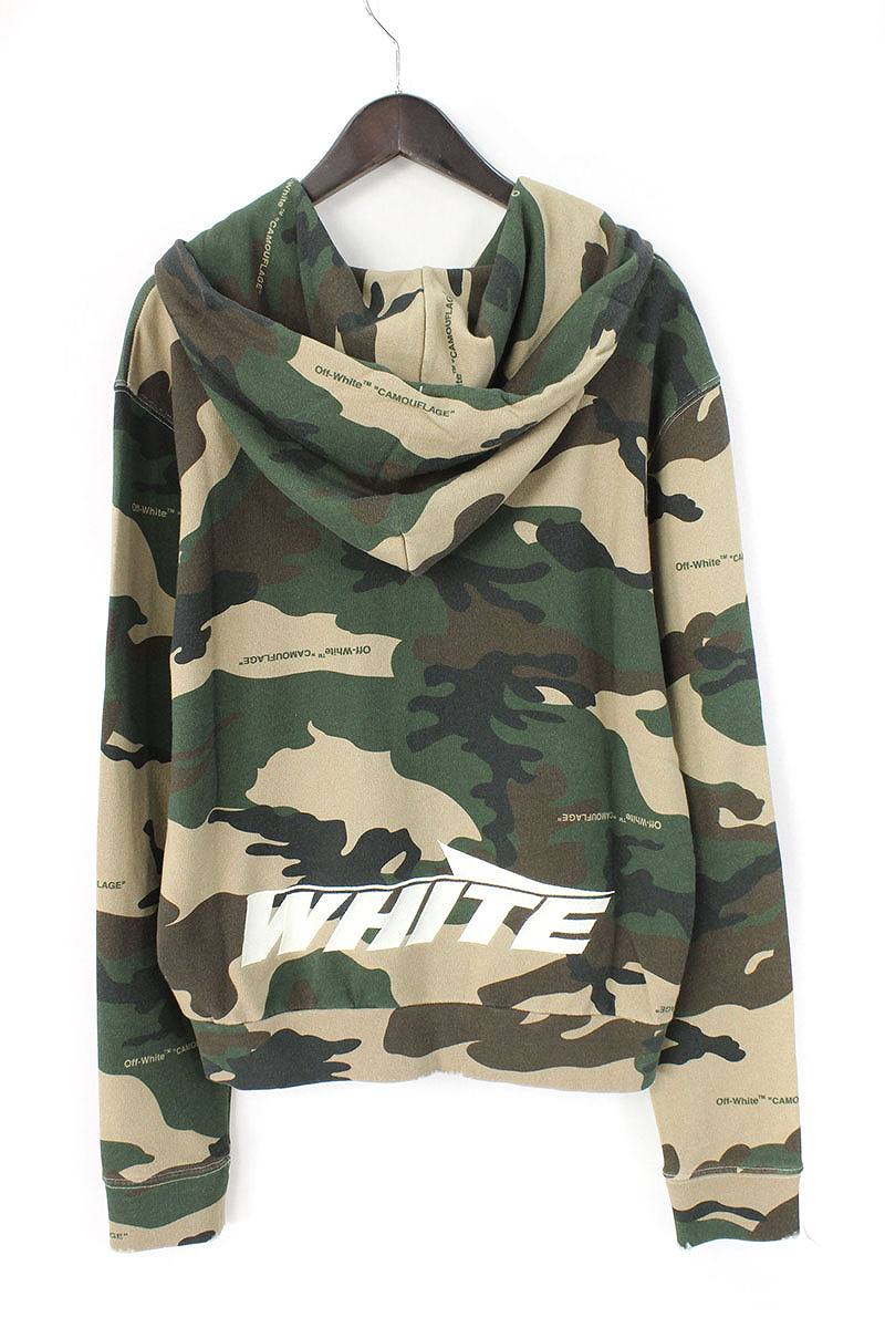 off white camo zip hoodie