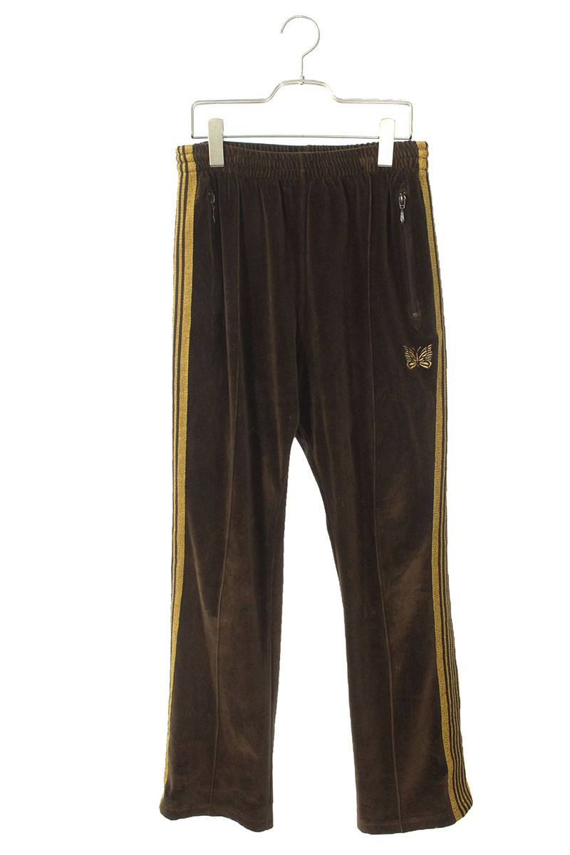 Needles size: S 18AW DI179 side line velor track Long Pants (Brown ×