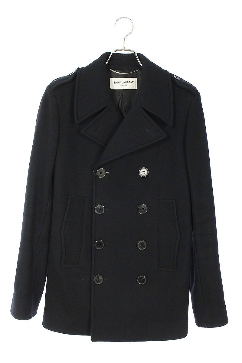 楽天市場 サンローランパリ Saint Laurent Paris サイズ 44 16ss Yyl60 クラシックキャバンマリン エポーレットウールコート ブラック Sb01 メンズ 中古 154 Rinkan A Rinkan