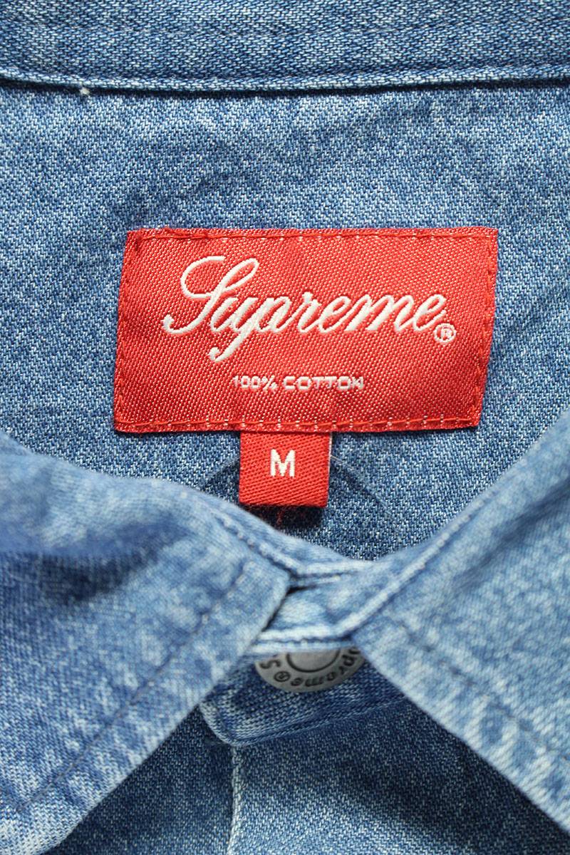 メーカー包装済 シュプリーム Supreme サイズ M 19ss 2 Tone Denim S S Shirt 2トーン デニム半袖シャツ ブルー Bs99 メンズ 中古 15 Rinkan S 偉大な Azurpiscines68 Fr