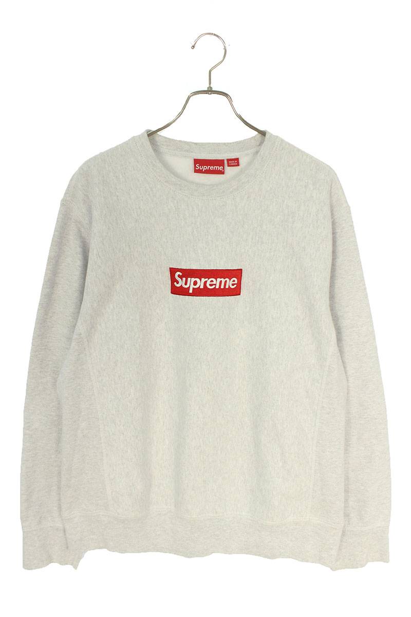 シュプリーム Supreme 号 L 18aw Box Logo Crewneck ボックスロゴクルーネックスウェット 白いこと調性 Sj02 メンズ 中古 Rinkan A Loadedcafe Com