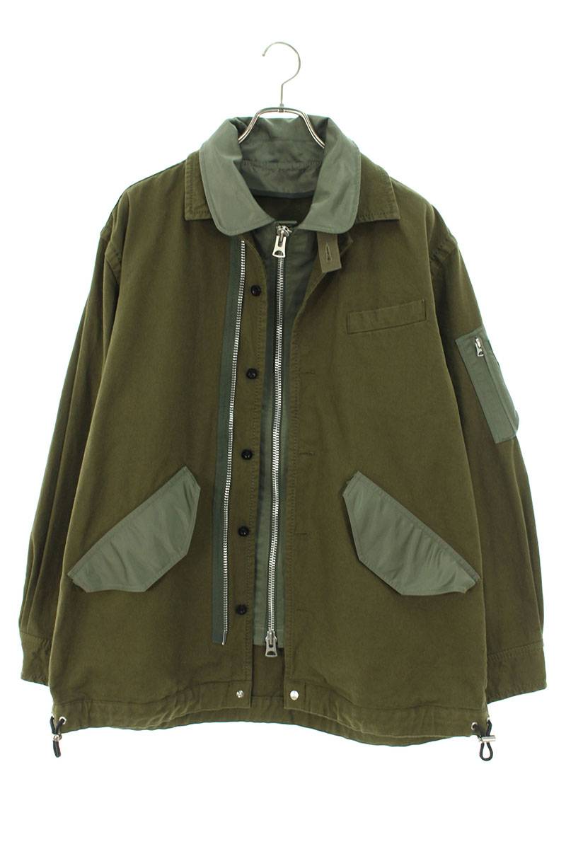 楽天市場】サカイ Sacai サイズ:3 22AW Nylon Twill Mix Blouson 22