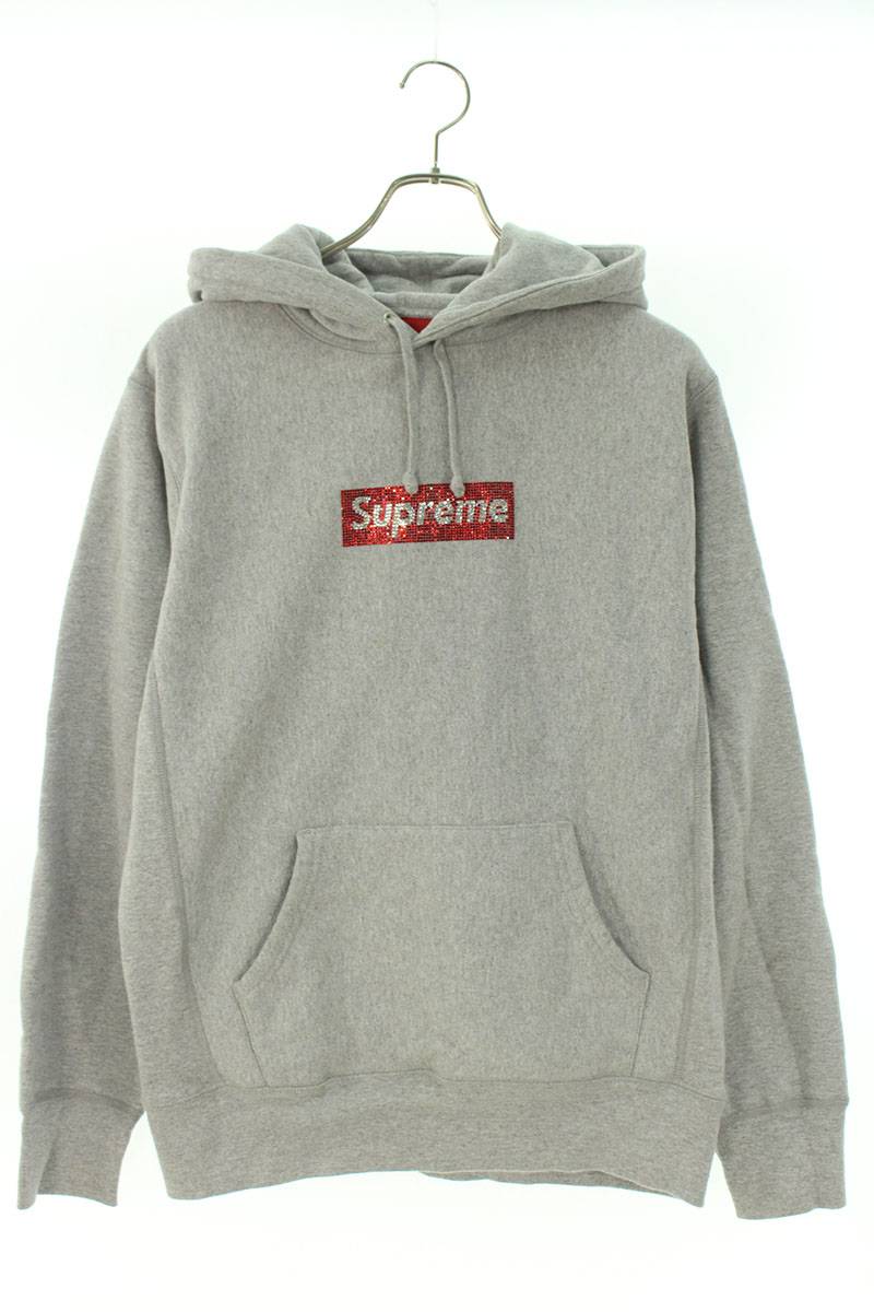 【楽天市場】シュプリーム SUPREME サイズ:S 19SS Swarovski Box Logo Hooded Sweatshirt  スワロフスキーボックスロゴフーデットスウェットパーカー(グレー)【100142】【SB01】【メンズ】【中古】bb379#rinkan*A :  RINKAN