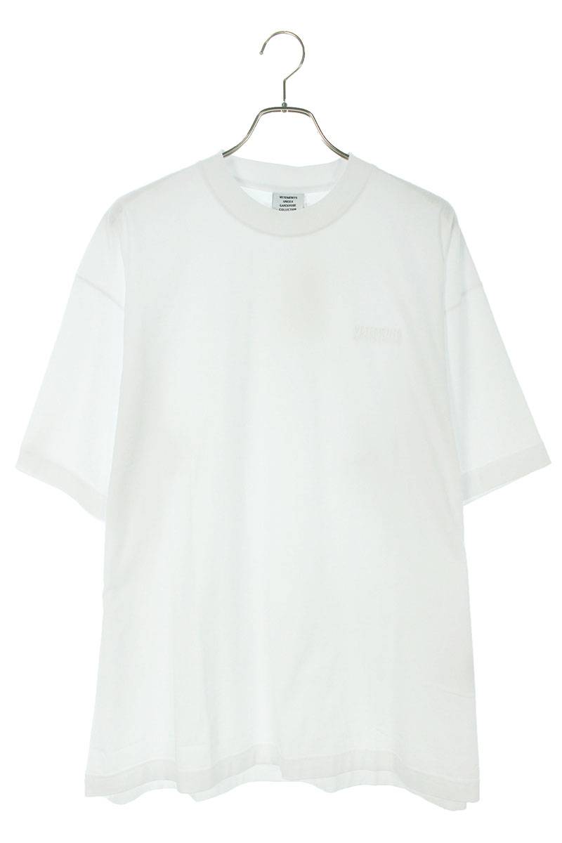 VETEMENTSヴェトモン/ホワイト 'Single' オーバーサイズ Tシャツ VETEMENTS ヴェトモン Tシャツ サイズ:XS / ジュラシックパーク