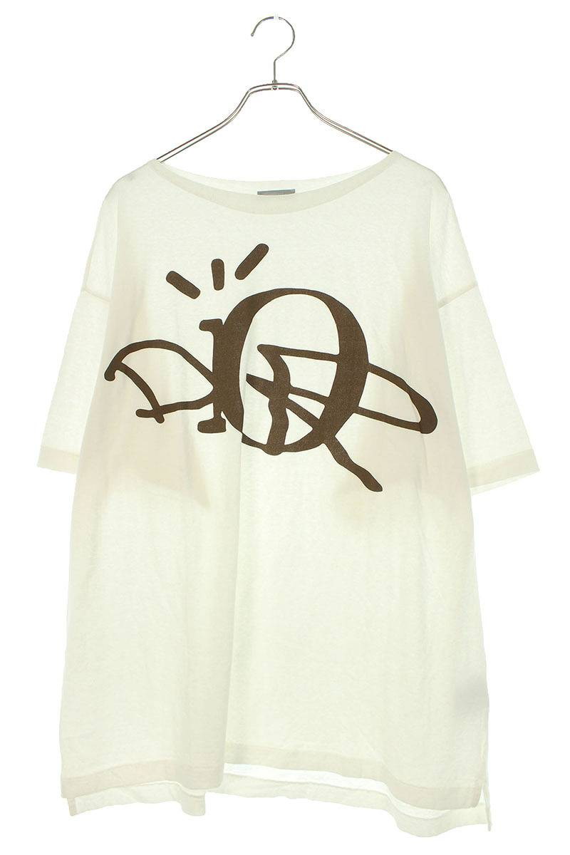 ディオール DIOR　サイズ:L 22AW 283J632A0752 カクタスジャックプリントTシャツ(ホワイト)【114062】【OM10】【メンズ】【中古】bb132#rinkan*B｜RINKAN