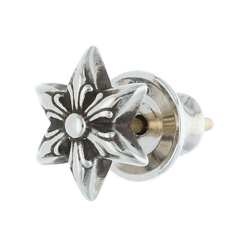 クロムハーツ Chrome Hearts   CO STAR スタースタッド しろがね色ピアス(しろがね色 0.73g)【519052】【聞き届ける15】【小物】【中古】bb205#rinkan*B