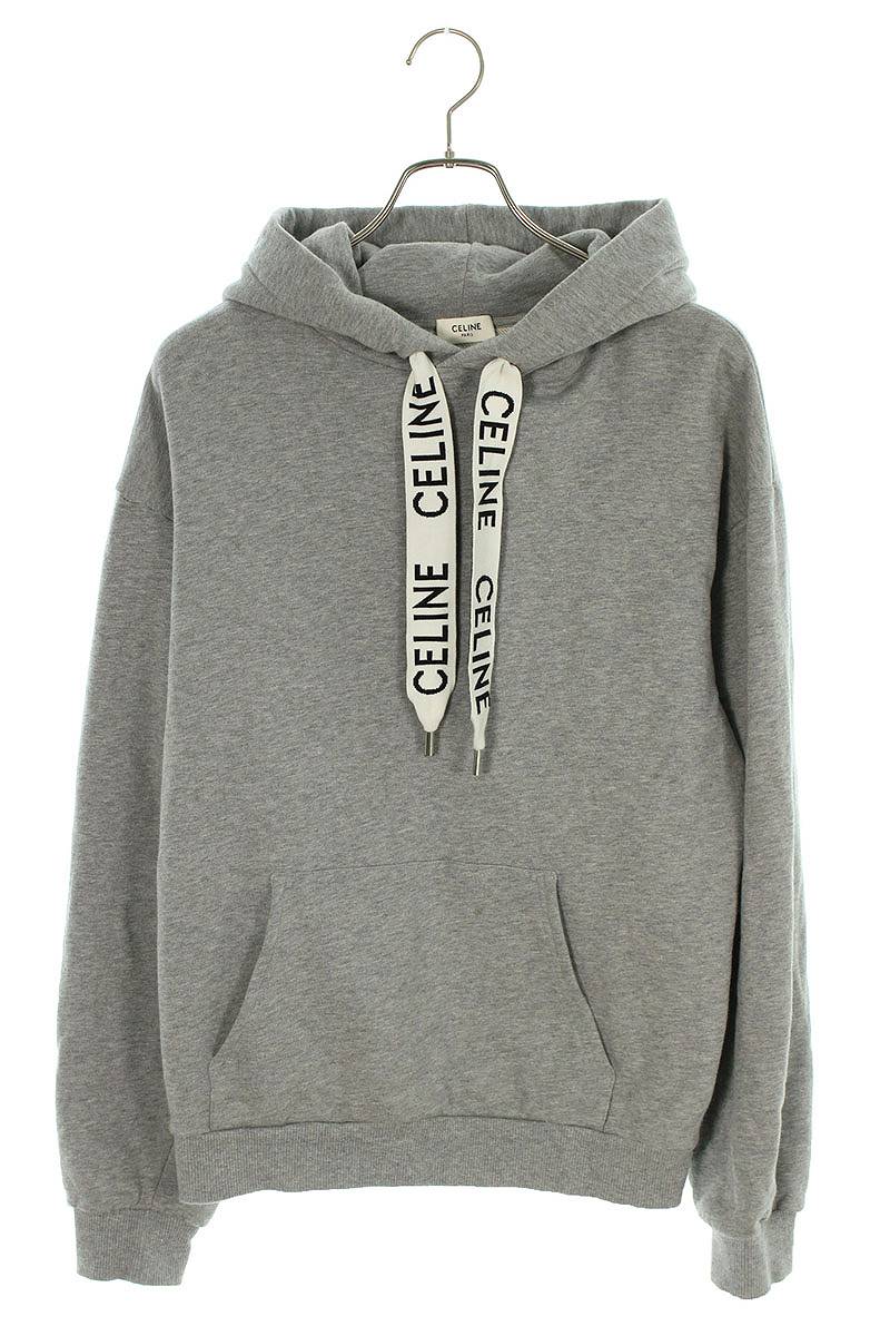 【値下げ】CELINE ブランドロゴドローストリングパーカー 2Y468670Q グレー サイズ：SIZE XS (EC) 楽天市場】【中古】CELINEブランドロゴドローストリングパーカー