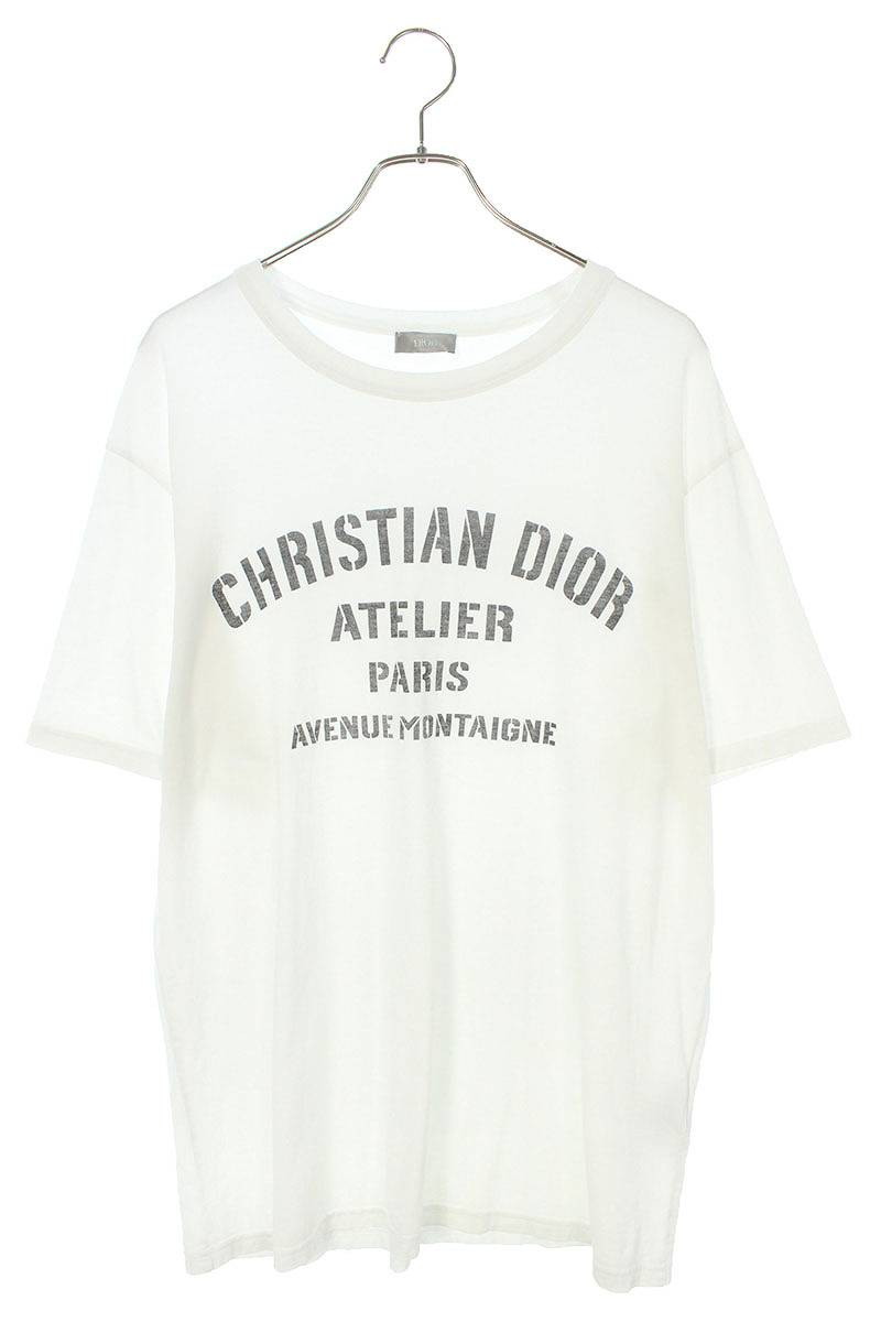 【美品・即完売注意】ディオール☆両面ロゴTシャツ アトリエ ATELIER Christian Dior(クリスチャンディオール) 「ATELIER 刺繍胸