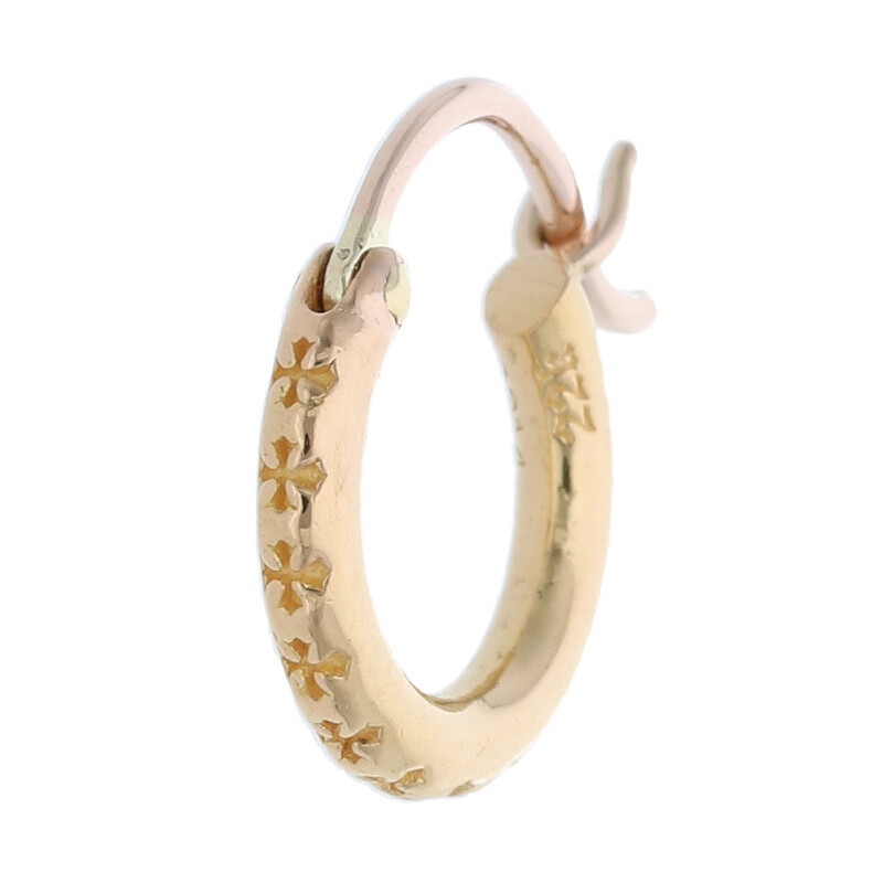 クロムハーツ 22K HOOP TFP TINY/タイニーフープ ゴールドピアス メンズ