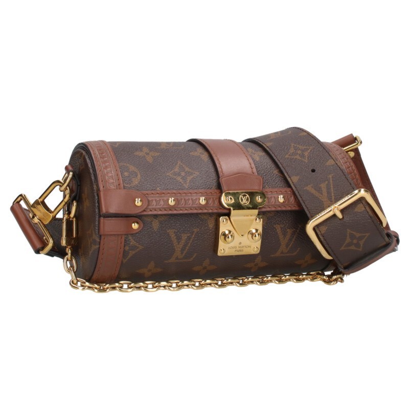 ルイヴィトン LOUISVUITTON   M57835 パピヨントランク 豆の町型モノグラムチェーンショルダーバッグ(赤銅色)【327042】【BS55】【小物】【中古】bb216#rinkan*B