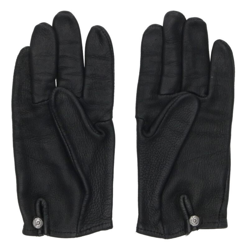 楽天市場】クロムハーツ レザーグローブ シルバーボタン ＜手袋