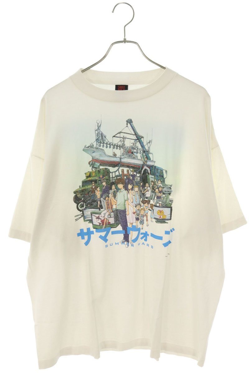 仙マイケル SAINT MICHAEL 大きさ:XXL  24AW  SM-YS1-0000-C27 ムービーキャラクタープリントプルオーバー(白いこと×マルチ)【915062】【SB01】【メンズ】【中古】bb326#rinkan*S