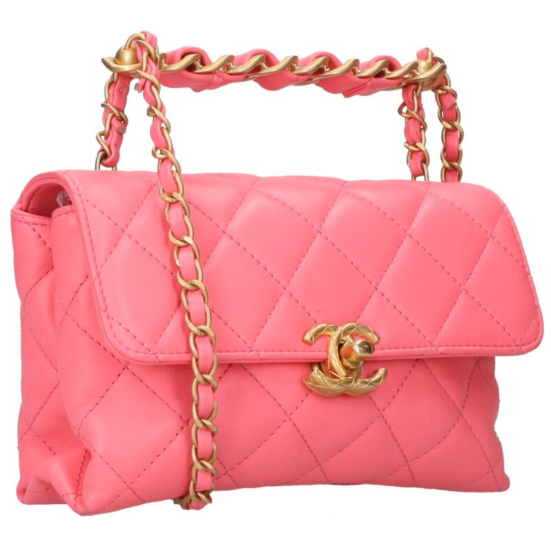 【25A新作】CHANEL 2way キャビア キルティングバッグ シャネル25年春夏キルティングレザーバッグ「シャネル 25」マチ
