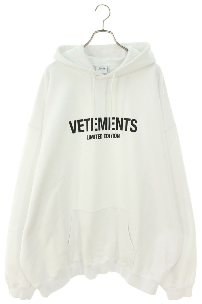 ヴェトモン VETEMENTS　サイズ:XL 24AW UA65HD250W リミテッドエディションロゴパーカー(ホワイト)【402142】【BS55】【メンズ】【新古品】bb78#rinkan*N｜RINKAN 44,759円