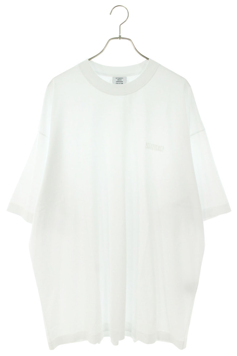 ヴェトモン VETEMENTS　 サイズ:M 24AW UA65TR100W エンブロイダリートーナルロゴTシャツ(ホワイト)【728042】【BS55】【メンズ】【新古品】bb78#rinkan*N 25,696円