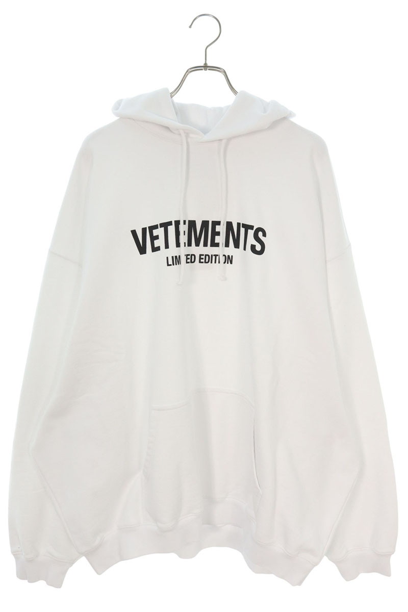ヴェトモン VETEMENTS サイズ:M 24AW UA65HD250W リミテッドエディションロゴパーカー(ホワイト)【728042】【BS55】【メンズ】【新古品】bb78#rinkan*N|RINKAN
