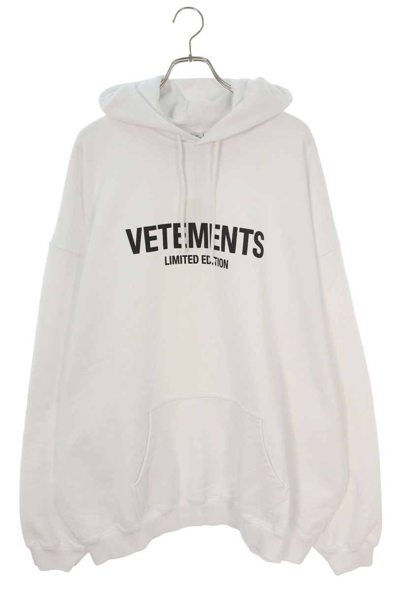 ヴェトモン VETEMENTS　サイズ:L 24AW UA65HD250W リミテッドエディションロゴパーカー(ホワイト)【728042】【BS55】【メンズ】【新古品】bb78#rinkan*N｜RINKAN 44,759円